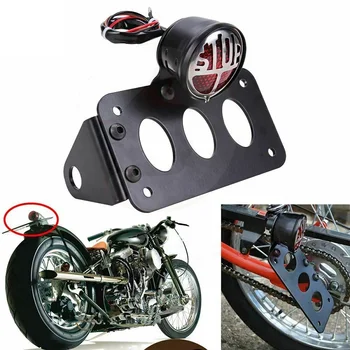 1 комплект Бокового крепления заднего фонаря мотоцикла, кронштейн номерного знака для Harley Chopper Bobber, аксессуар для мотоцикла