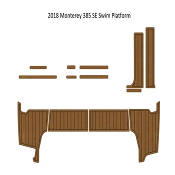 2018 Monterey 385 SE, платформа для плавания, подножка, Лодка, EVA Пена, Палубный пол Из искусственного тика 9