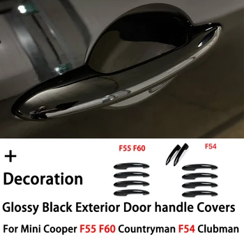 4 Шт. Глянцевая Черная Дверная Ручка Для BMW MINI Cooper JCW F55 F54 Clubman F60 Countryman Внешняя Отделка Автомобиля-Аксессуары Для укладки