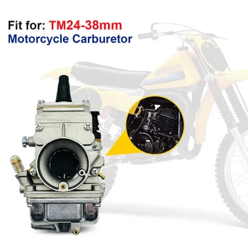 Alconstar- Mikuni TM24 TM28 TM30 TM32 TM34 TM38mm Мотоциклетный Flachschieber Vergaser Серии TM Для Kawasaki KX125 KX150 CR250