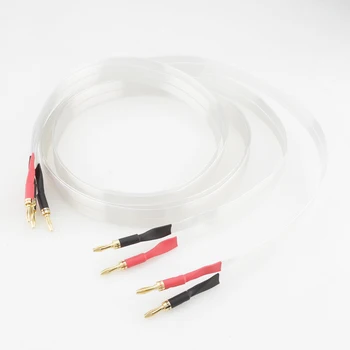 Audiocrast FC01 Hi-End Аудио кабель для динамика OCC Посеребренный 24K Золотой штекер типа 