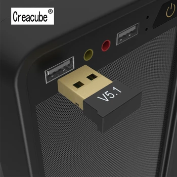 Creacube USB Bluetooth-совместимый адаптер 5.1 Передатчик Приемник аудио Ключ Беспроводной USB-адаптер для портативных ПК 7