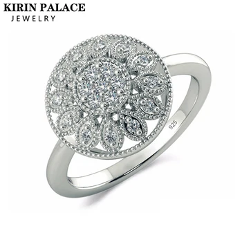 Kirin Palace Модные Женские кольца с блестящим кубическим цирконием, роскошные Обручальные кольца, модные украшения для свадебной вечеринки, прямая доставка