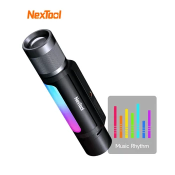 Nextool 12 в 1, фонарик, водонепроницаемый динамик, USB-C, powerbank с голосовой активацией, Цветная RGB подсветка музыкального ритма