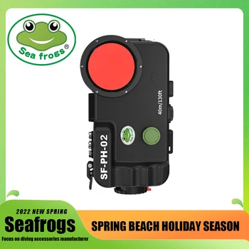 Seafrogs Водонепроницаемый Чехол Для мобильного Телефона iPhone 14 14 Pro 13 14 Pro 12 14 Pro Max 13 14 Mini 40 м Подводная Защитная Сумка для Раковины