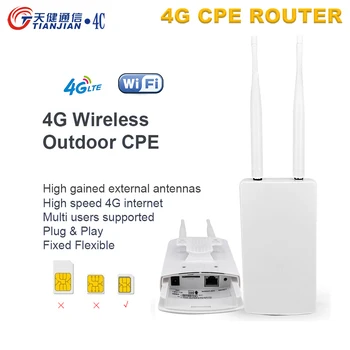 TIANJIE 150 Мбит/с 3G 4G WiFi Маршрутизатор CPE Разблокированный CAT4 LTE WiFi Беспроводной Маршрутизатор Слот Сетевой Открытый Wi-Fi Модем для IP-камеры 8