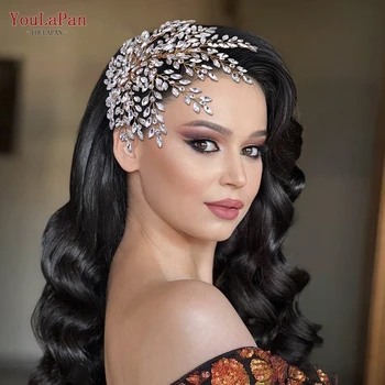 YouLaPan HP438 Свадебный головной убор Модная Женская свадебная повязка на голову, свадебные аксессуары для волос, головной убор невесты со стразами для вечеринки