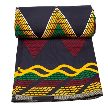 Африканская ткань С геометрическим рисунком Анкара, 100% Хлопок, Материал для пошива, Ткань от дизайнера Yard, Гарантированный Настоящий Воск