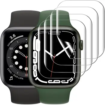 Защита из гидрогелевой пленки TPU для Apple Watch Series 7 41 мм 45 мм, защита экрана Смарт-часов от отпечатков пальцев для iWatch 7