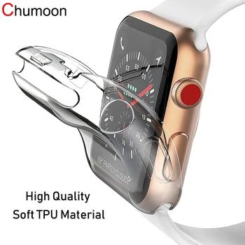 Защитная пленка для экрана Apple Watch Case 45 мм 41 мм 44 мм 40 мм 42 мм 38 мм Чехол iwatch TPU для Apple Watch Series 3 5 6 SE 7 8 Аксессуары