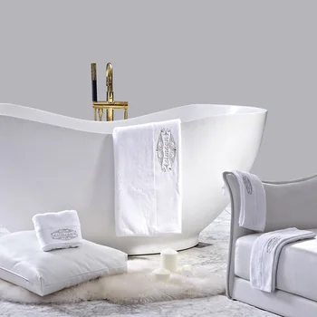 Качественное гостиничное полотенце, банное полотенце, чистое хлопковое впитывающее полотенце с вышивкой, комфорт, высококачественный подарок из трех частей
