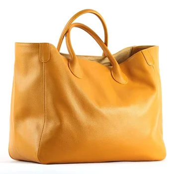 Кожаная сумка большой емкости в европейском и американском стиле, Новая портативная модная женская сумка из воловьей кожи первого слоя