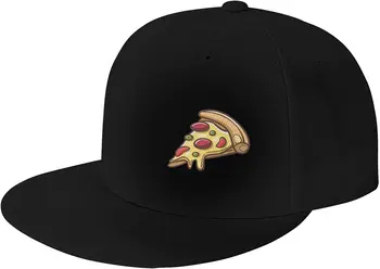 Мужская шляпа с плоскими полями для пиццы, бейсболка, хип-хоп Шляпа, Черная Классическая Регулируемая Бейсбольная шляпа для папы, для бега, Пешего Туризма, один Размер для взрослых