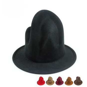 Новая мода, ретро Мужские Фетровые шляпы, Джазовая Фетровая шляпа с широкими полями, Винтажная Кепка для пары, Зимние Летние Шляпы-Котелки, Кепка на открытом воздухе