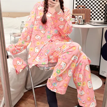 Новая пижама Sanrio с длинными рукавами и рисунком 