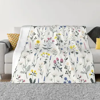 Одеяло с цветами Retor, бархатное зимнее портативное теплое одеяло для дивана, спальни, плюшевое тонкое одеяло