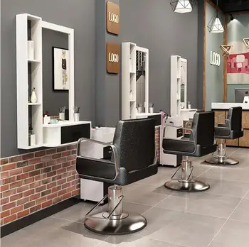 Парикмахерское зеркало парикмахерский зеркальный столик столешница для шкафа встроенная настенная парикмахерская парикмахерский зеркальный столик