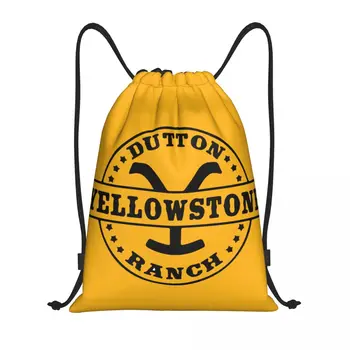 Рюкзак на шнурке Dutton Ranch Yellowstone Женский Мужской Спортивный рюкзак Для Спортзала, Складная сумка для тренировок, Мешок
