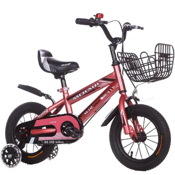 12-дюймовый детский велосипед со вспышными тренировочными колесами, противоскользящие износостойкие шины, двойной тормоз, гарантированный безопасный тормоз 17