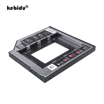 kebidu Универсальный алюминиевый 2,5-2-й 9,5-мм жесткий диск Caddy Adapter Drive с Оптическим отсеком SSD HD SATA Жесткий диск для CD DVD Rom 4