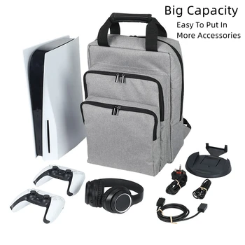 Высококачественная дорожная сумка для игровой консоли PS5, сумка-рюкзак большой емкости, сумка для хранения аксессуаров PlayStation 5 2